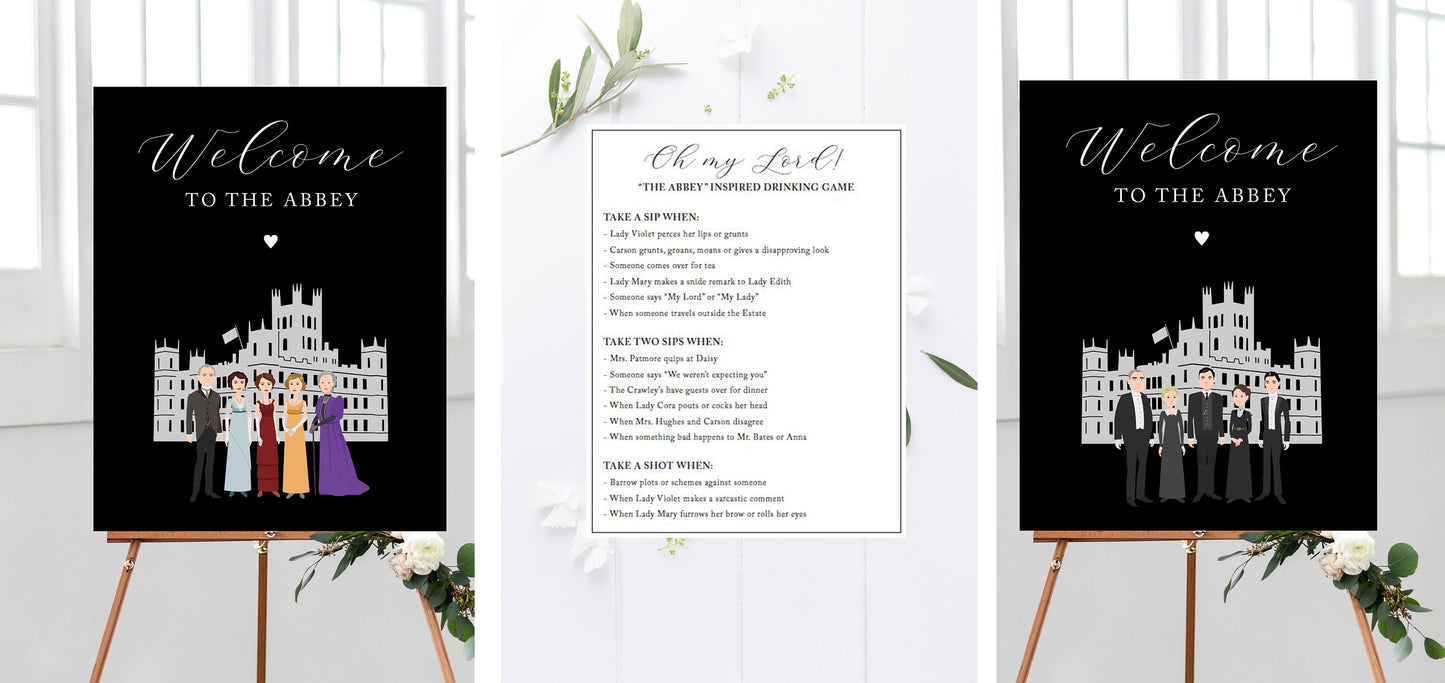 The Ultimate Downton Party Printable Package