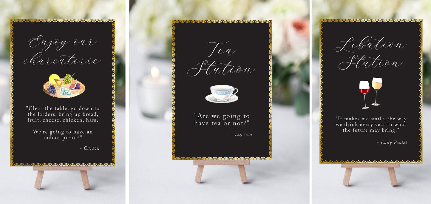 The Ultimate Downton Party Printable Package