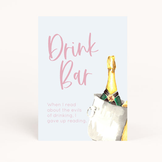Book Club Drink Sign Printable