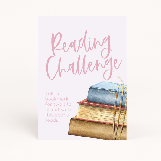 Book Club Reading Challenge Sign Printable