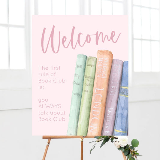 Book Club Welcome Sign Printable