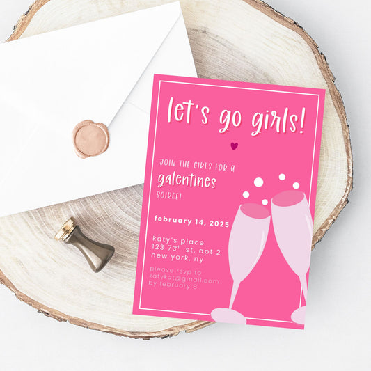 Galentine's Day Party Invitation Printable