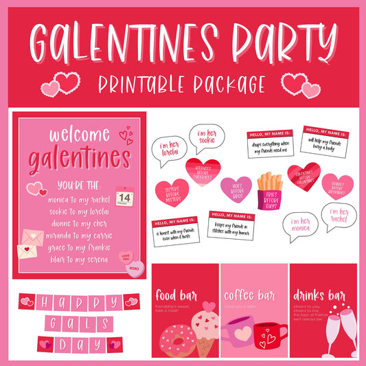 Galentine's Day Party Printable Package