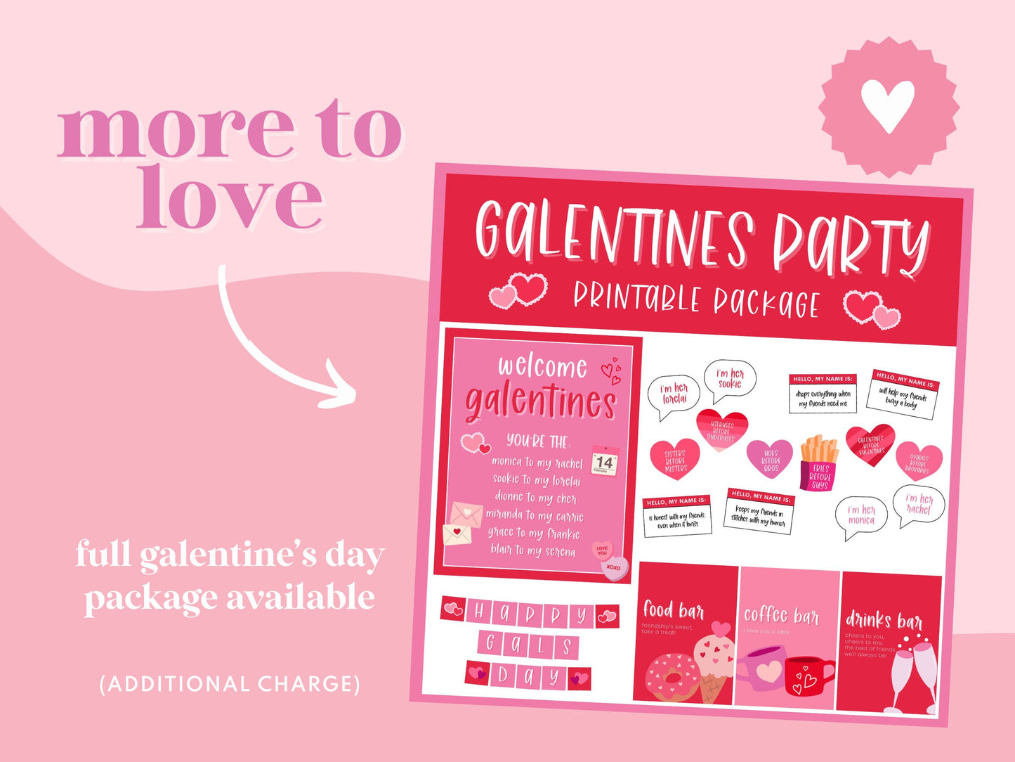 Galentine's Day Party Scattergories Game Printable