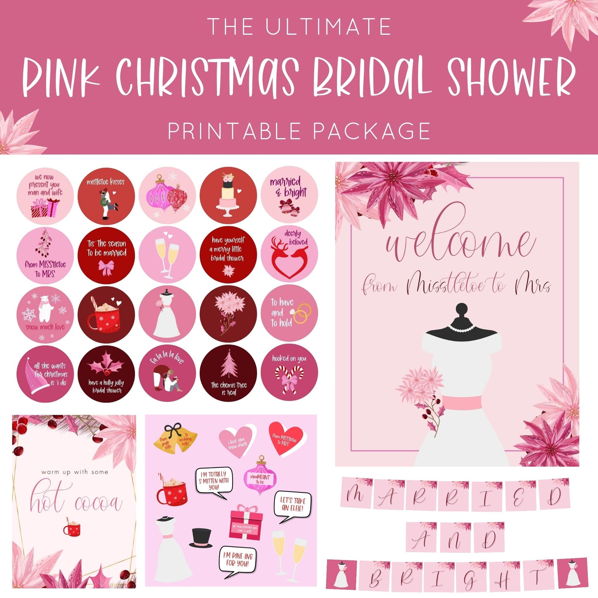 Pink Christmas Bridal Shower Printable Package – awdesignsprintables pink-christmas-bridal-shower-printable-package-awdesignsprintables