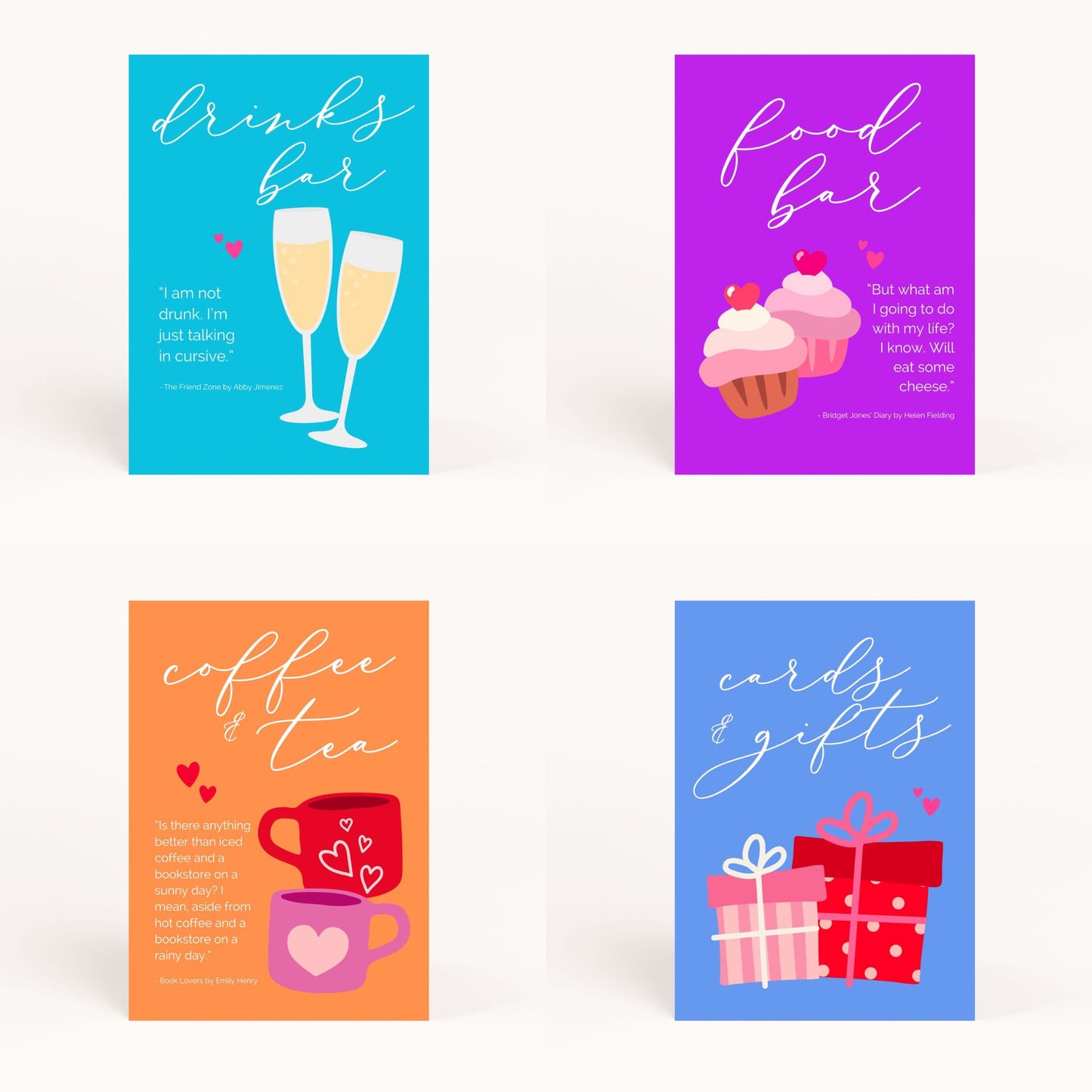 Rom Com Novel Bridal Shower Printable Package