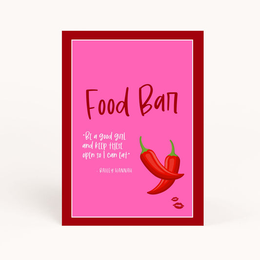 Spicy Book Club Food Bar Printable