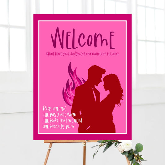 Spicy Book Club Welcome Sign Printable