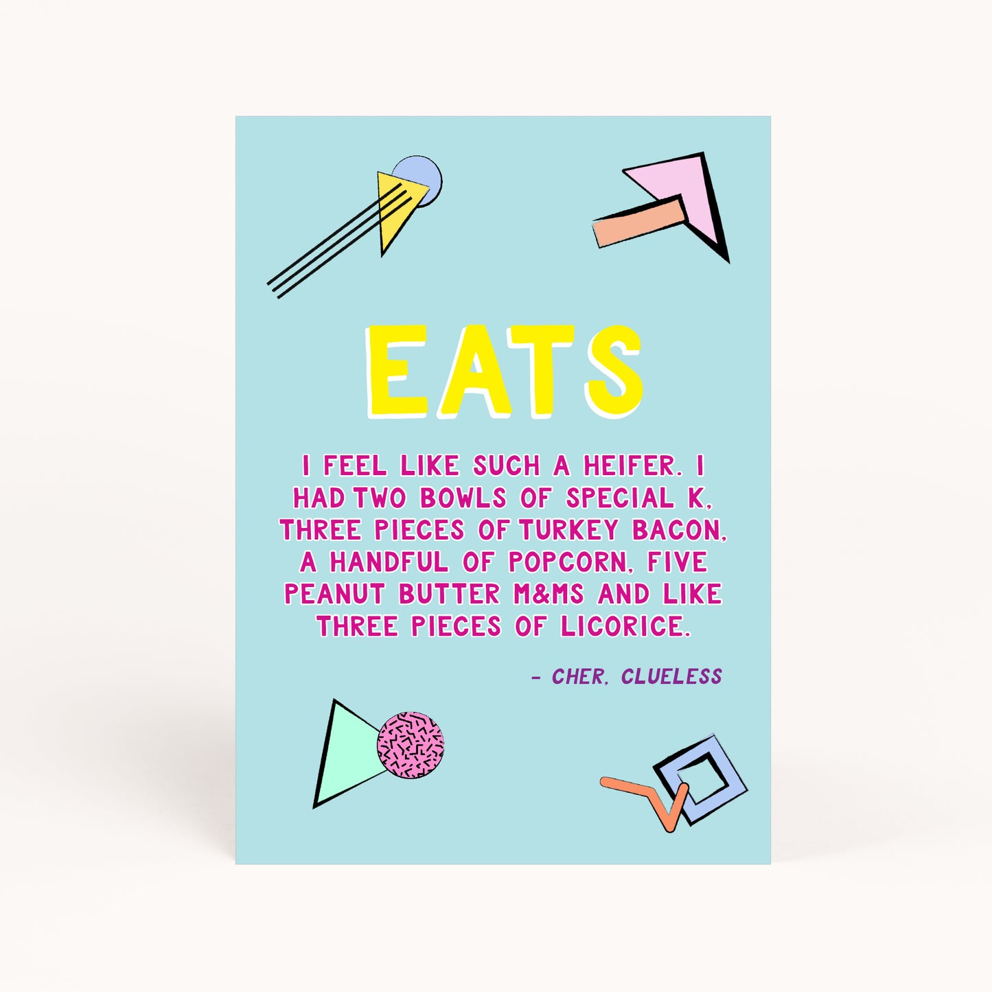 90s Party Food Sign Printable