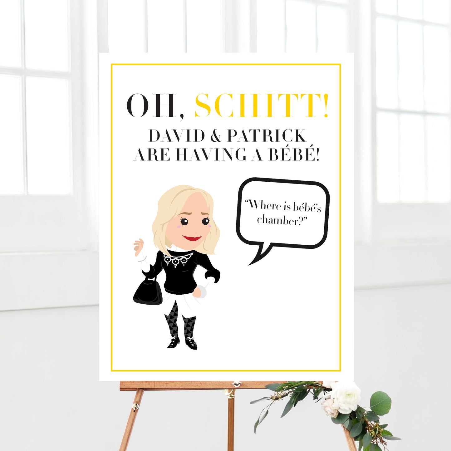 Schitts Baby Shower Welcome Sign Printable