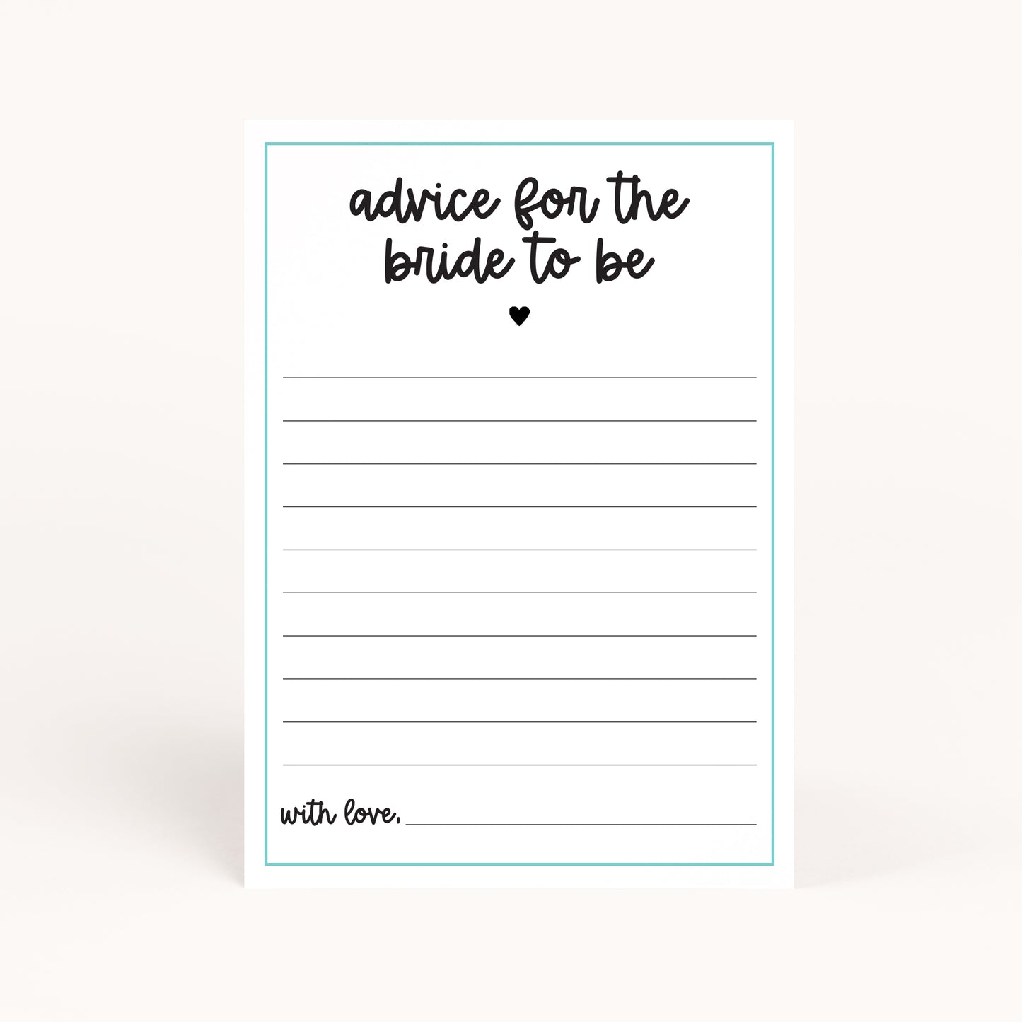 Gilmore Bridal Shower Advice for Bride Card Printables