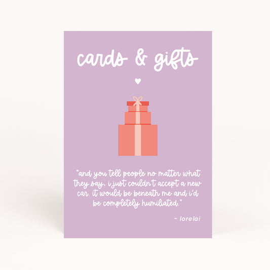 Gilmore Cards & Gifts Sign Printable