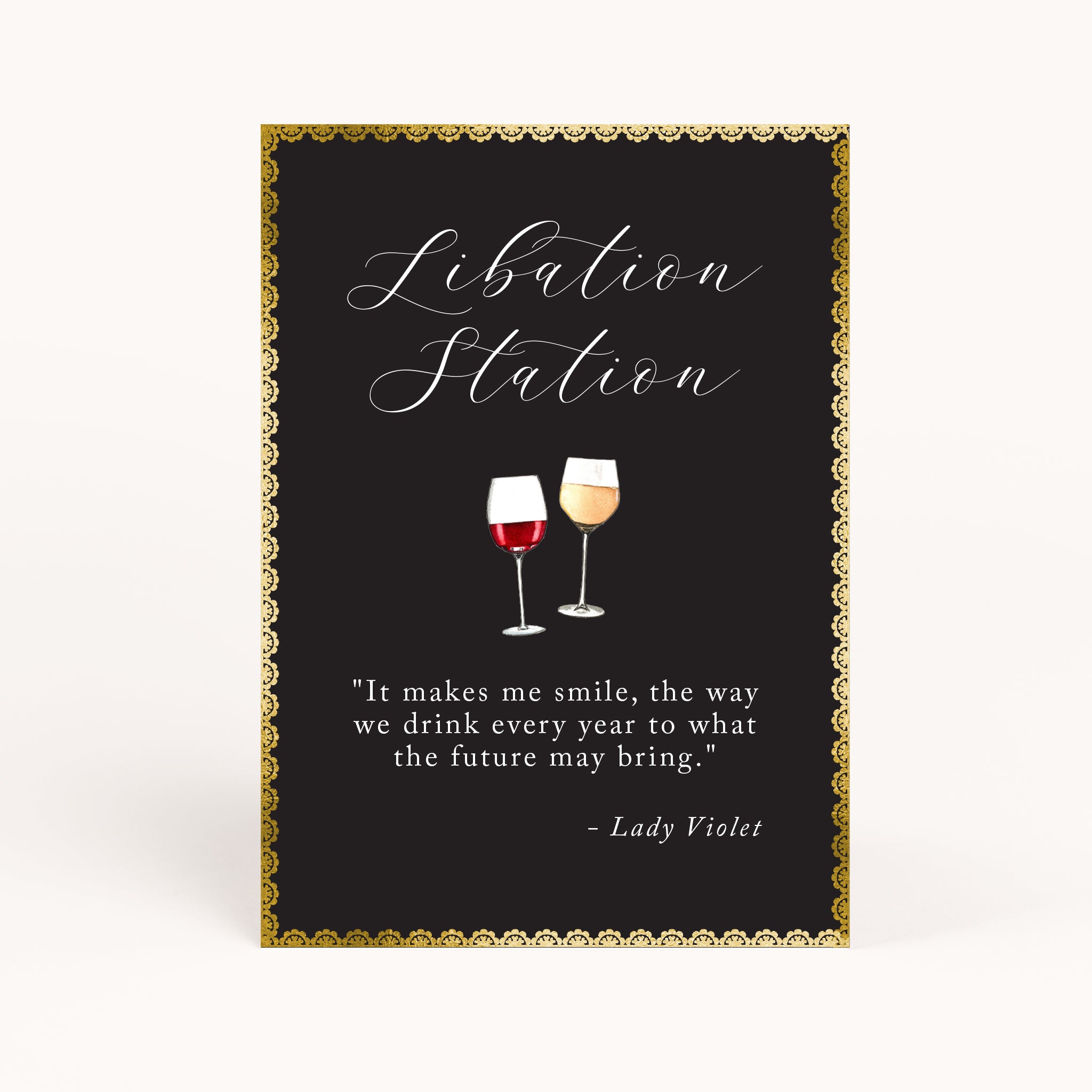 Downton Libation Station Sign Printable – awdesignsprintables