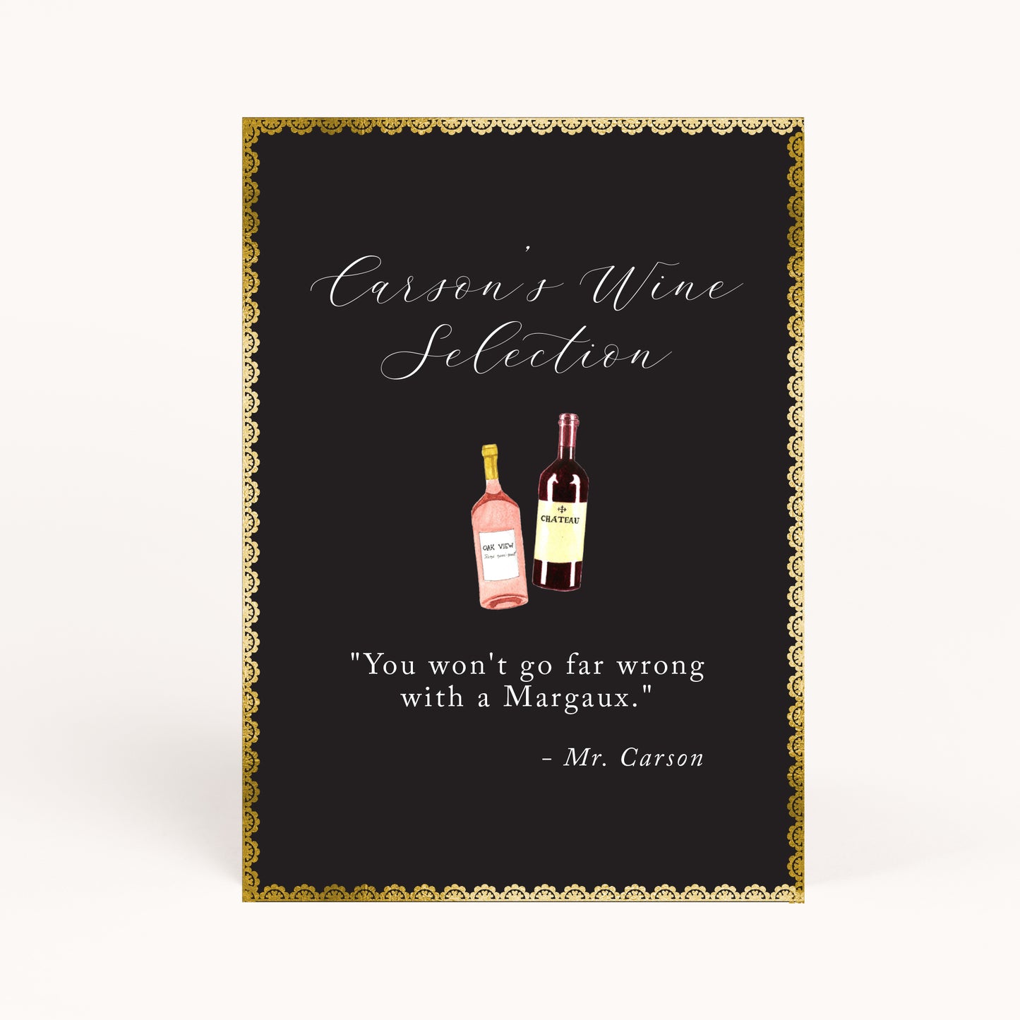 Downton Party Wine Sign Printable
