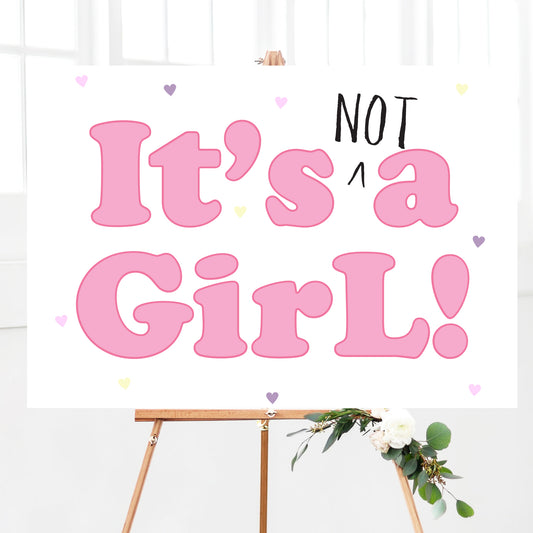 Friends Baby Shower It's not a Girl Sign Printable