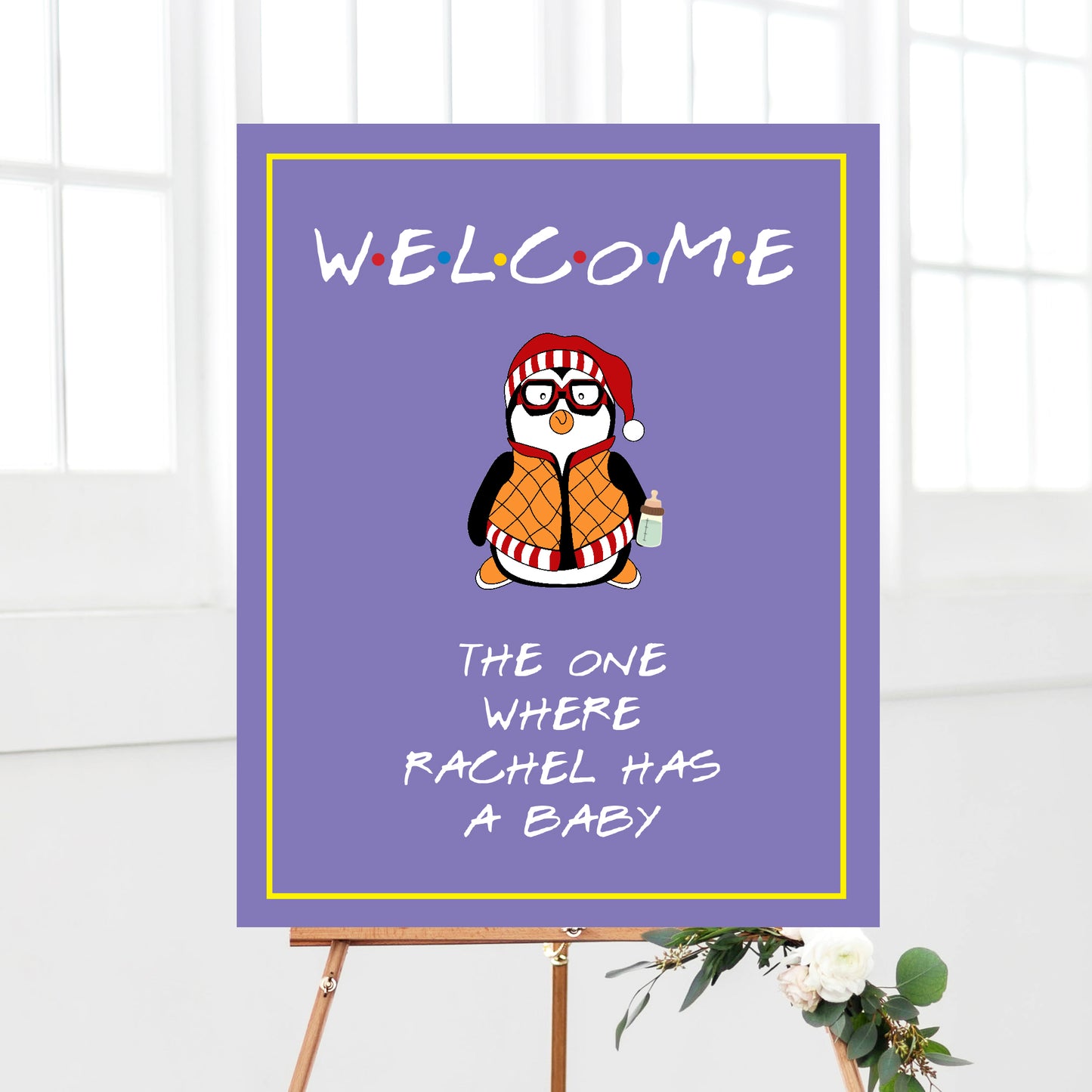 Friends Baby Shower Welcome Sign Printable
