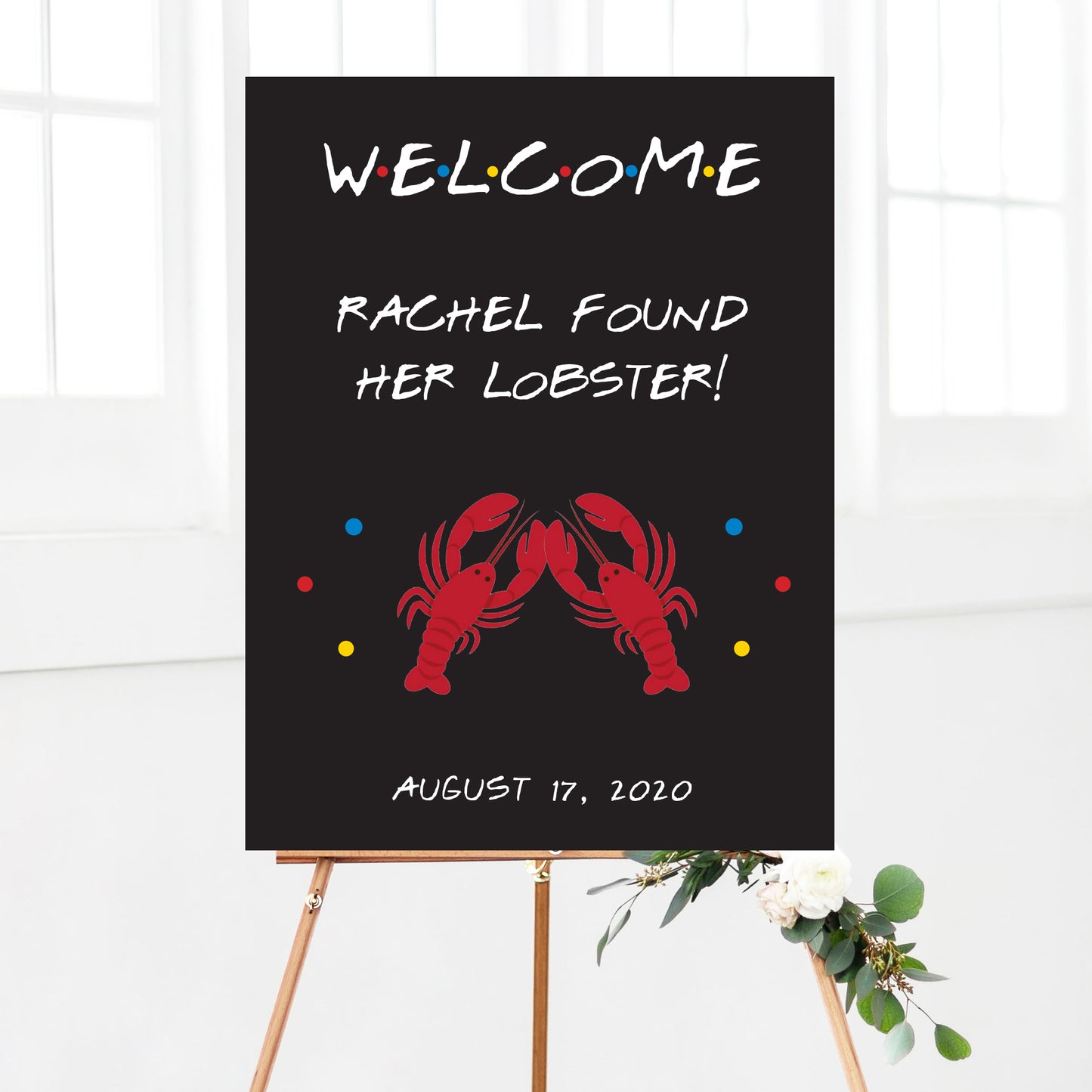 Friends Bridal Shower Lobster Welcome Sign Printable