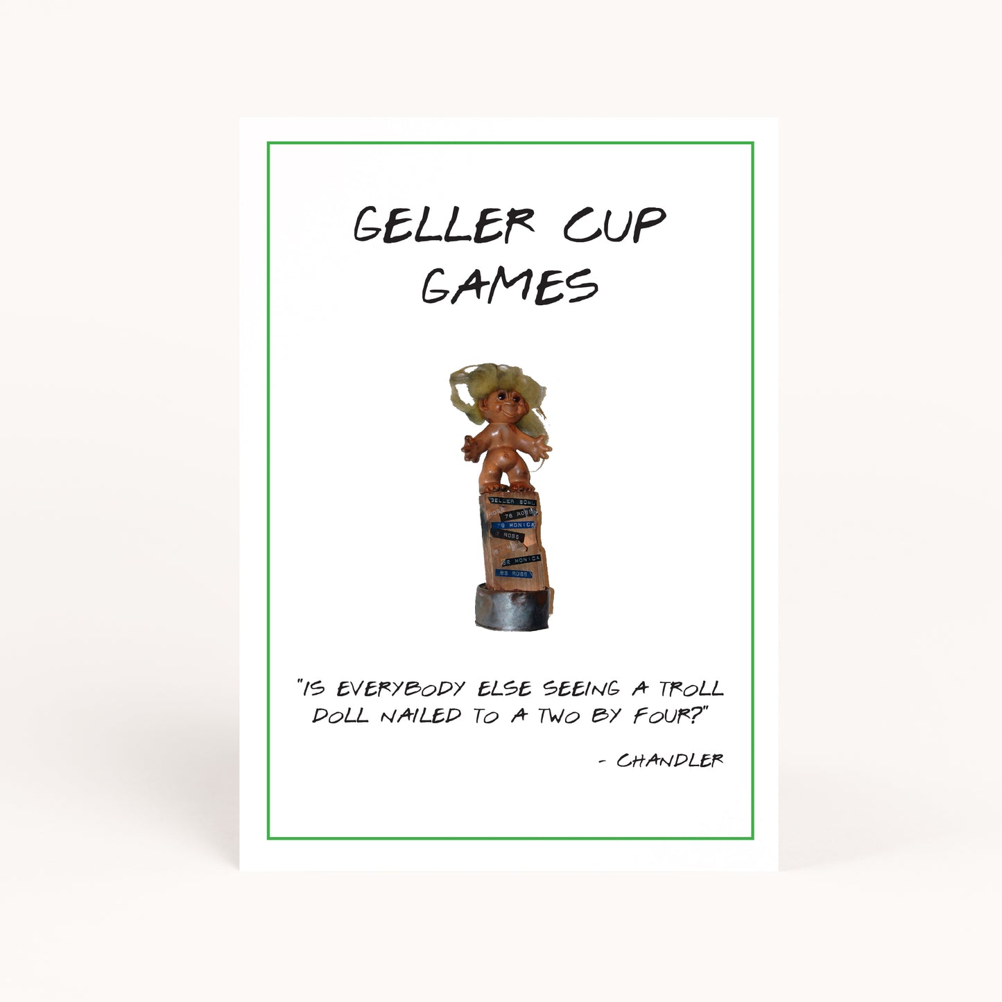 Friends Party Game Geller Cup Printable