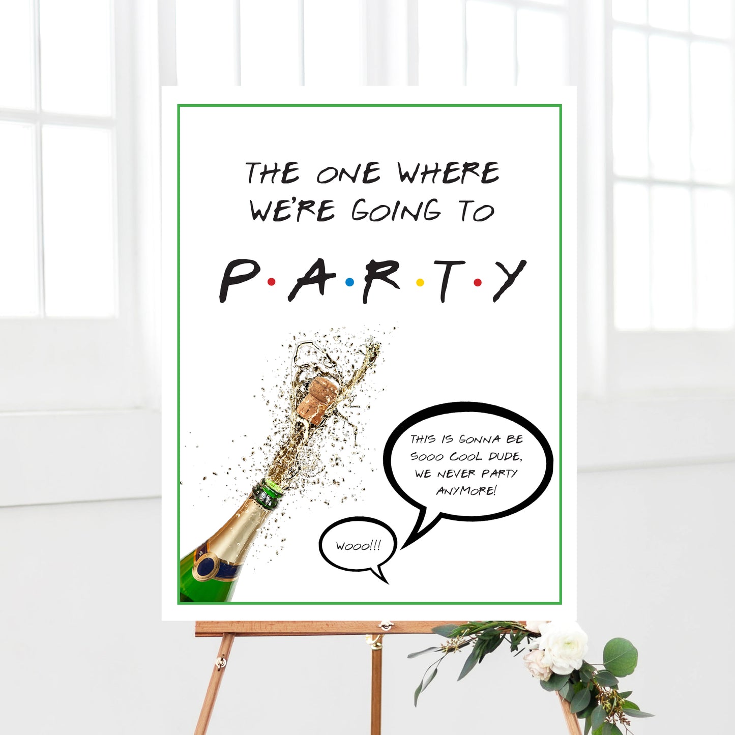 Friends Party Welcome Sign Printable
