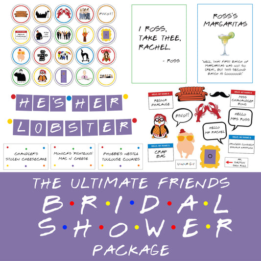 The Ultimate Friends Bridal Shower Printable Package