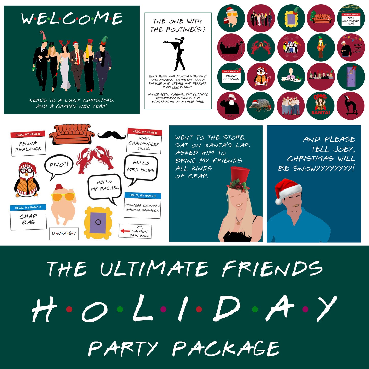 The Ultimate Friends Holiday Party Printable Package