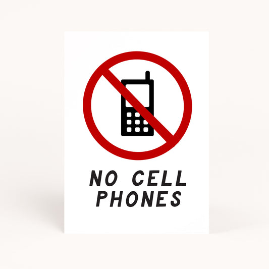 Gilmore Luke's No Cell Phones Printable