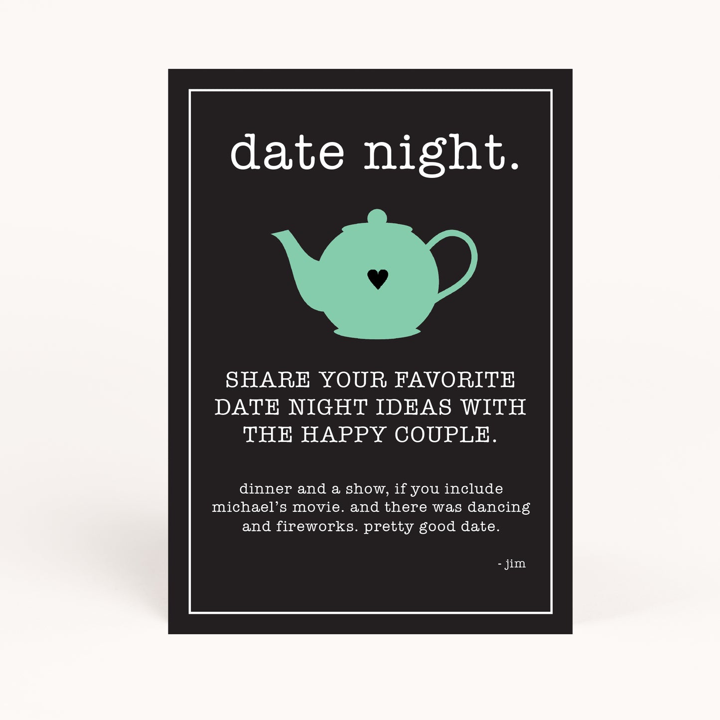 Office Bridal Shower Date Night Cards Printables
