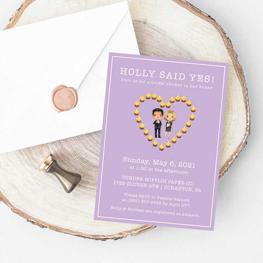 Office Bridal Shower Invitation Printable - Holly & Michael
