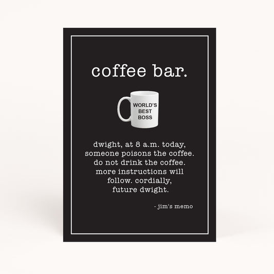 Office Party Coffee Bar Printable