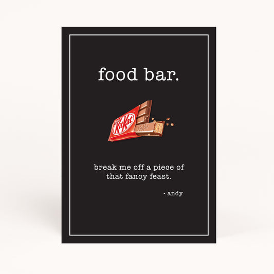 Office Party Food Bar Sign Printable