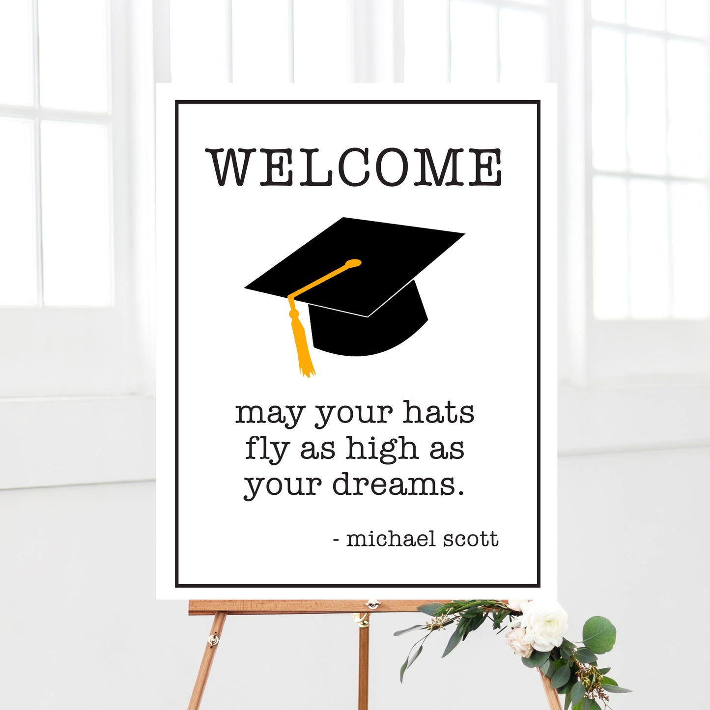Office Graduation Party Welcome Sign Printable