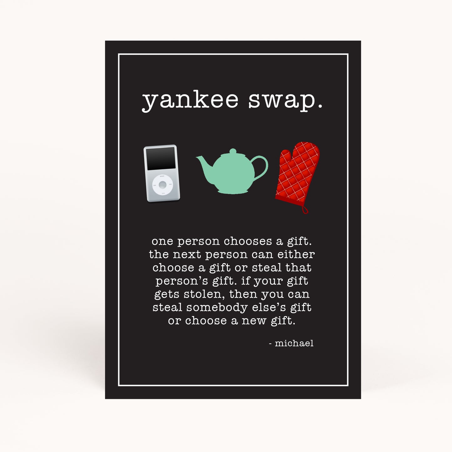 Office Holiday Party Yankee Swap Printable