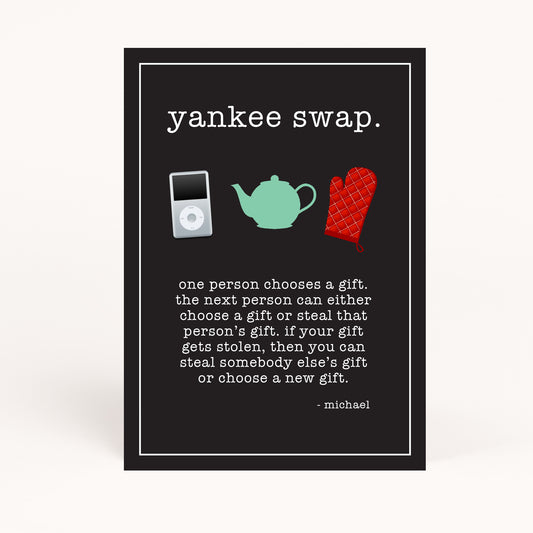 Office Holiday Party Yankee Swap Printable