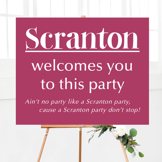 Office Party Scranton Welcome Sign Printable