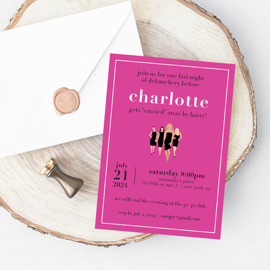 Sex and the City Bachelorette Party Invitation Printable
