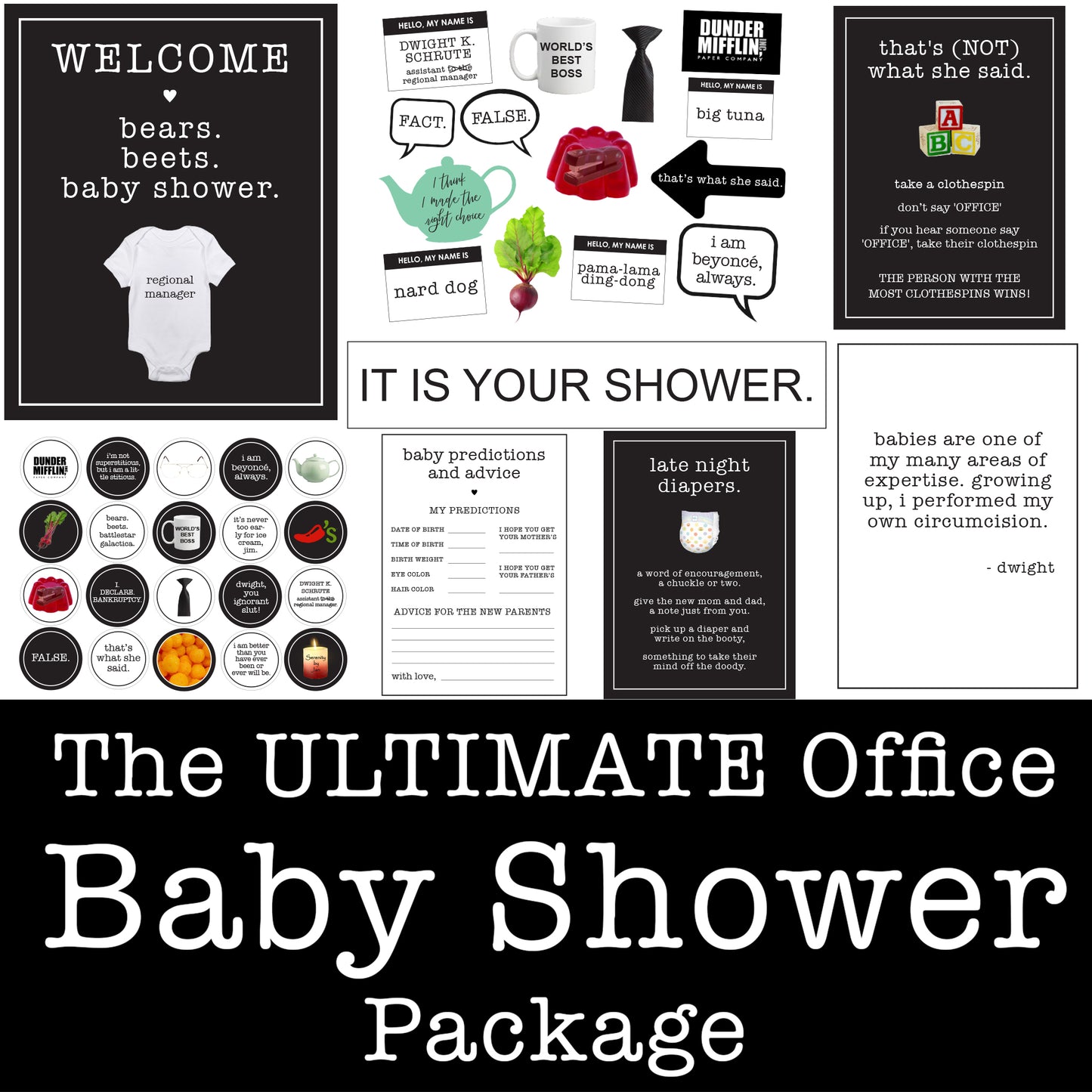 The Ultimate Office Baby Shower Printable Package