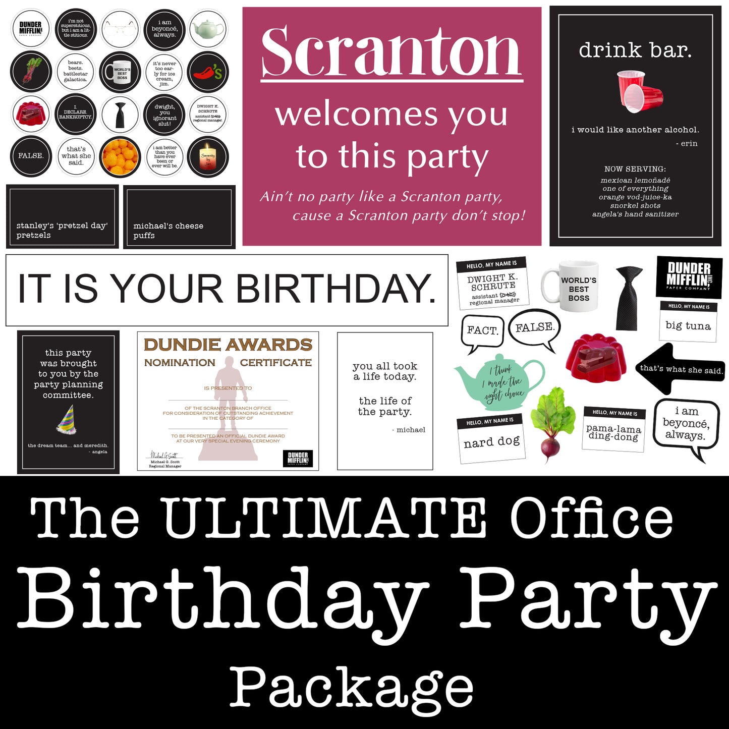 The Ultimate Office Birthday Party Printable Package