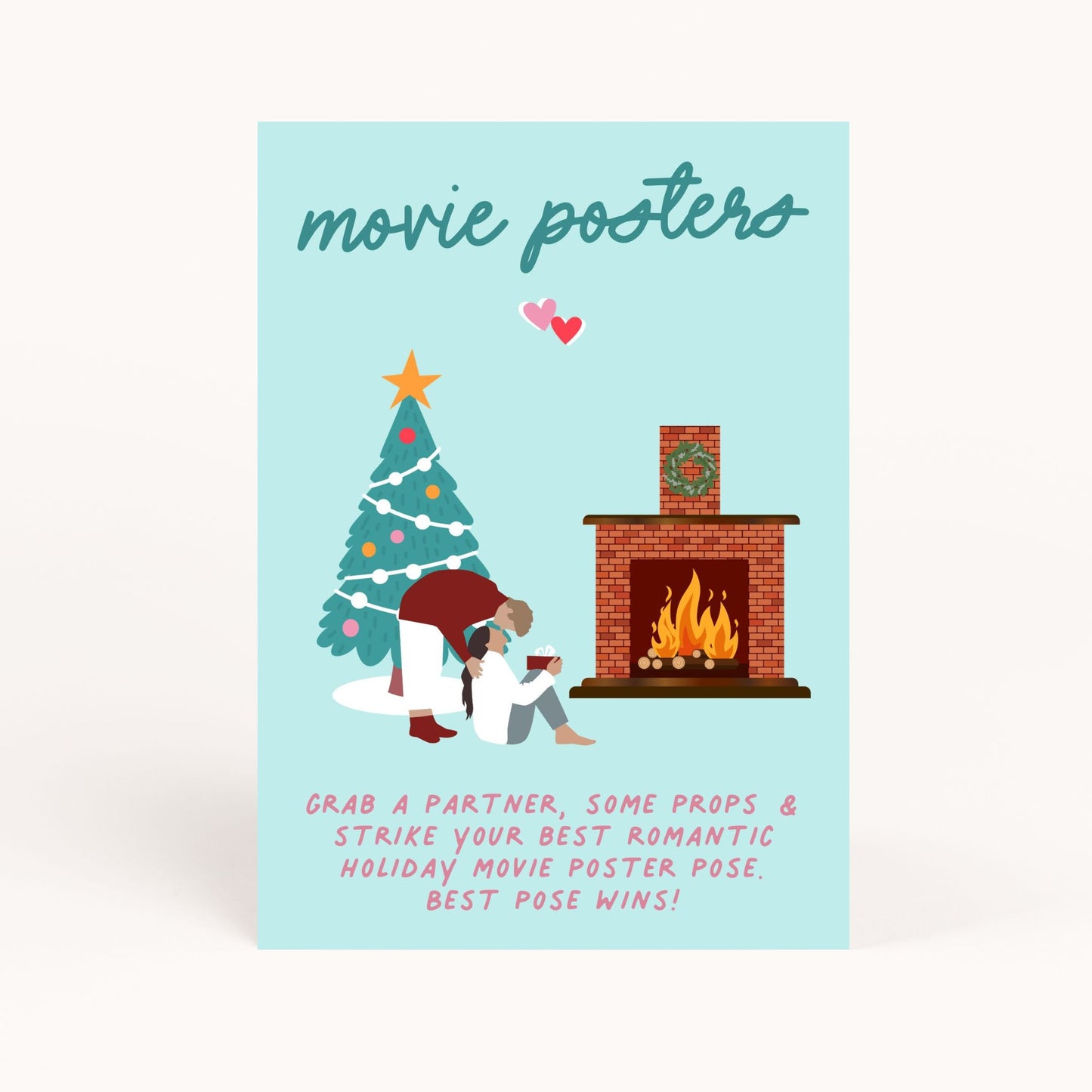 Romantic Christmas Movie Party Movie Posters Printable