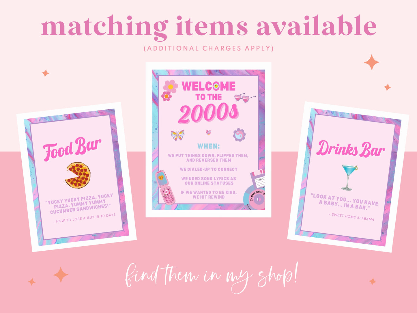 2000s Party Photo Booth Props Printables