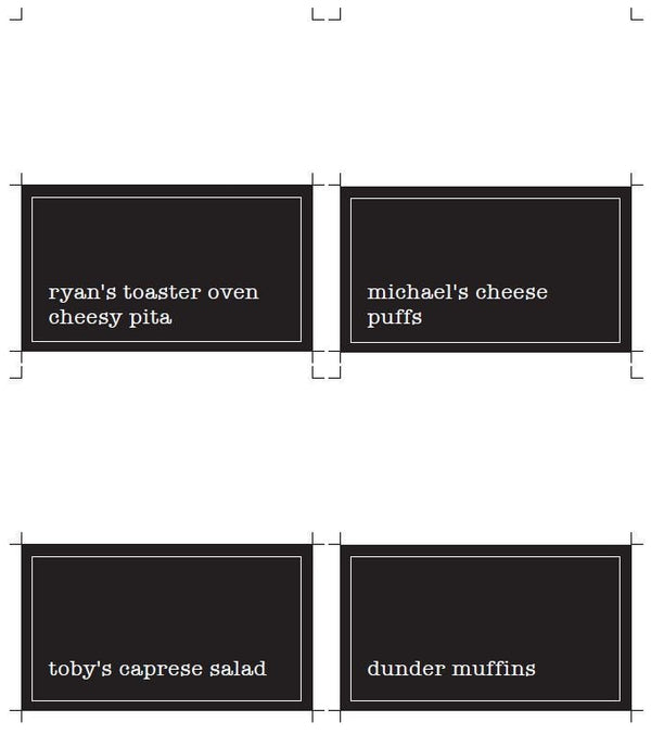 Office Party Food Tent Printables – awdesignsprintables
