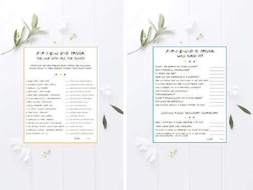 The Ultimate Friends Trivia Game Printable Package – awdesignsprintables