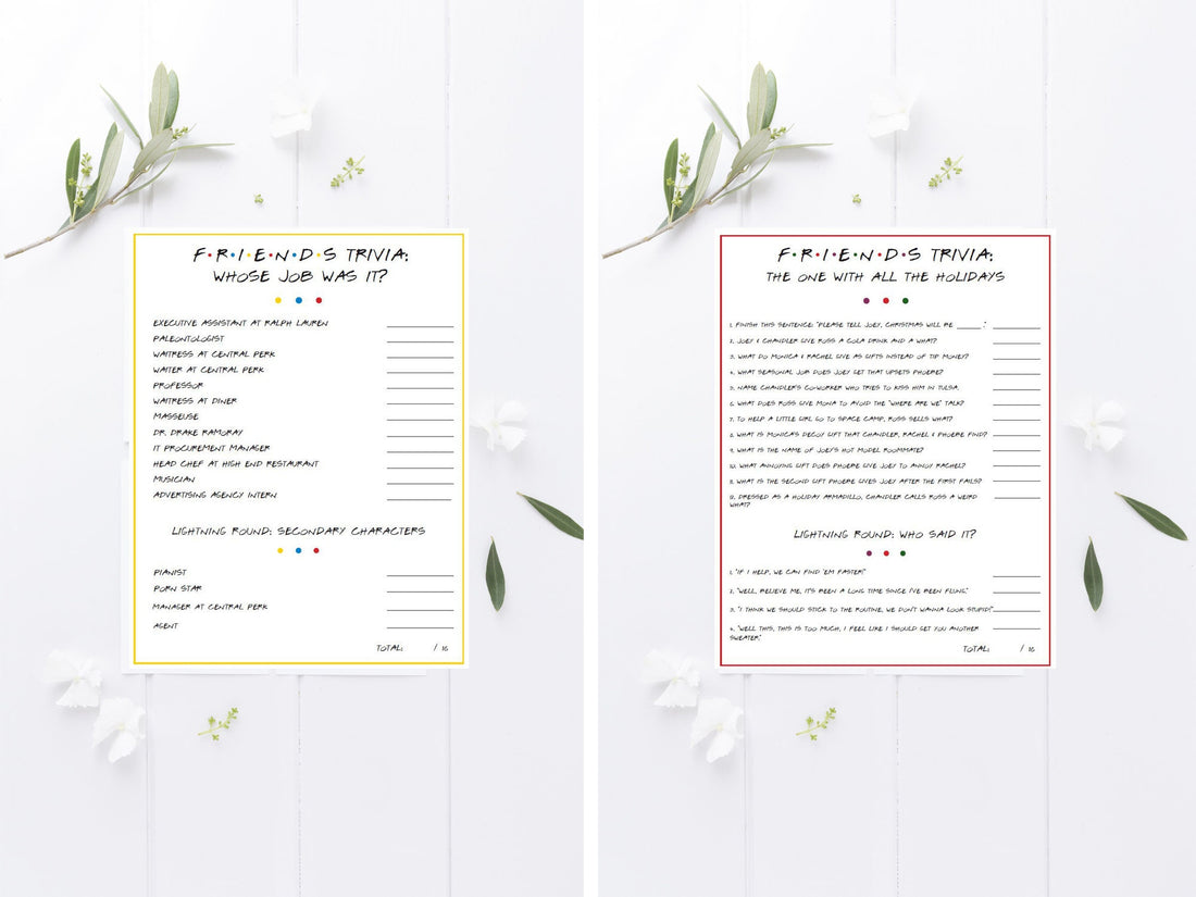 The Ultimate Friends Trivia Game Printable Package – awdesignsprintables
