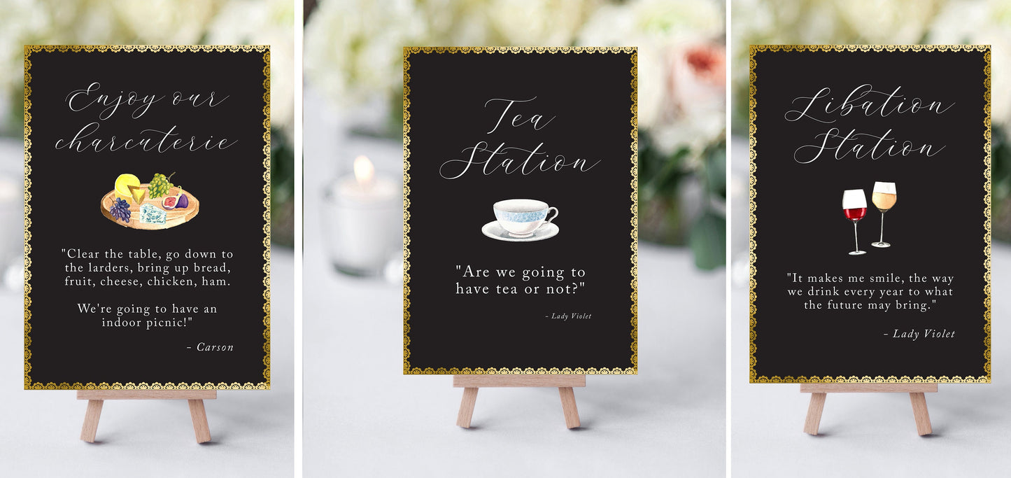 The Ultimate Downton Bridal Shower Printable Package